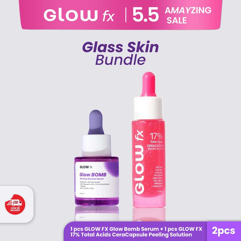 [Glass Skin Bundle] - GLOW FX - 17% Total Acids CeraCapsule Peeling Solution - Serum Exfoliasi Wajah Mengandung Glycolic Acid Untuk Mencerahkan dan Menghaluskan Wajah 0