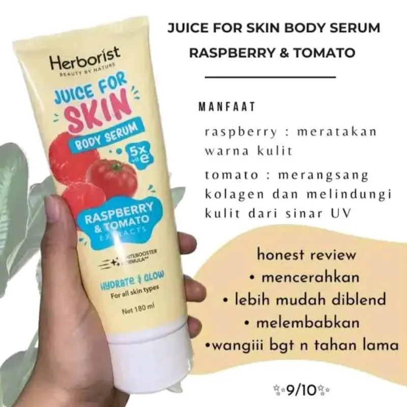 Herborist body serum 180ml varian random mencerahkan vitamin berry orange 3