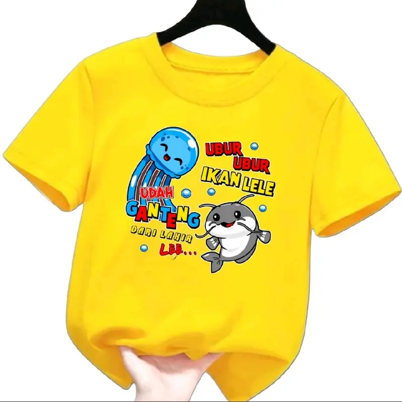 Baju Kaos Anak Ubur Ikan Lele - Fashion Anak Perempuan Laki Cowok Cewek, Bahan Halus dan Lembut 0