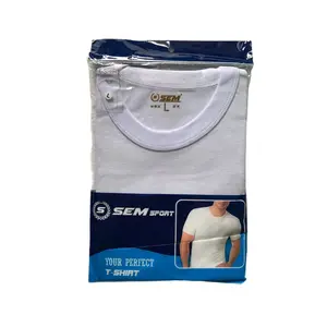 [ 3 Pcs ] SEM SPORT Kaos O-neck Sem Sport Lengan Pendek Bahan Katun Nyaman Gaya Polos Hitam Putih Ideal Musim Panas Pakaian Dalam Pria Dewasa
