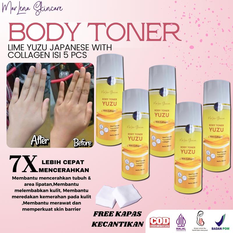 PAKET USAHA 5 PCS TONER LEMON YUZU WITH COLLAGEN  WHITENING BPOM FREE KAPAS 0