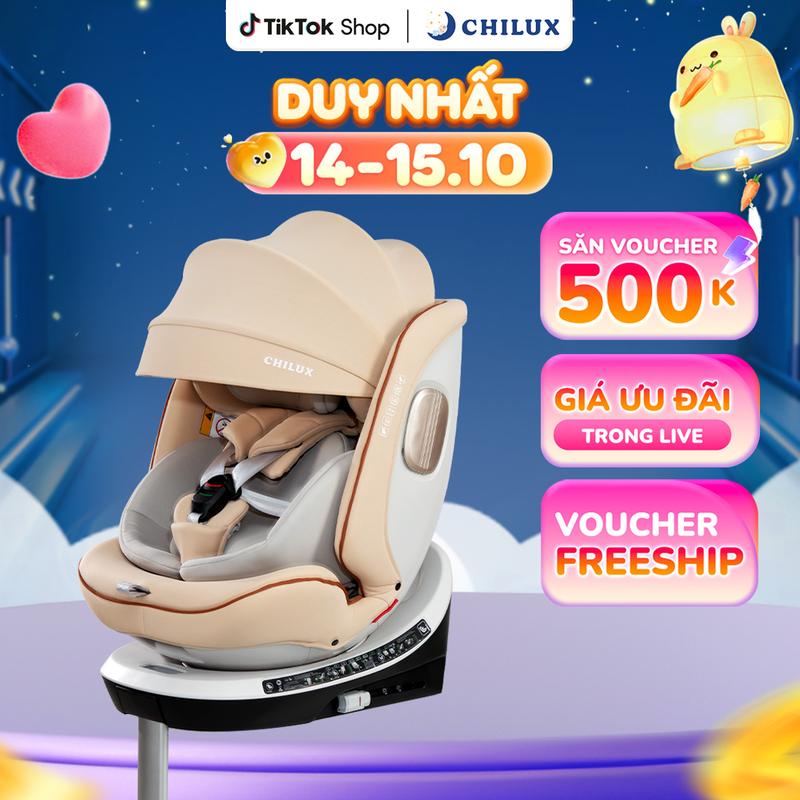 Ghế ngồi ô tô cho bé Chilux X86 từ sơ sinh đến 12 tuổi - Đạt chuẩn I-Size ,Thanh chống lật an toàn