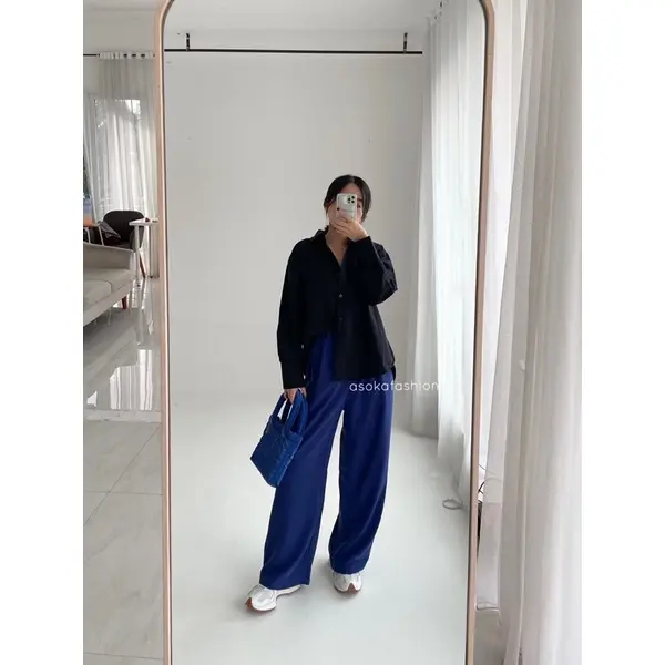 ASOKA Liza Shirt 550 - Kemeja Linen Basic Shirt - Kemeja Wanita Kemeja Polos 3