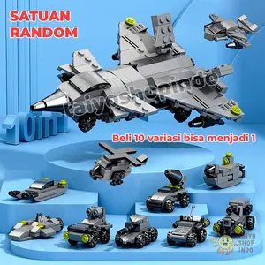 TAIYO Building Block 10in1 SATUAN Transport 3D Bricks Military Vehicle Kendaraan Blok Puzzle Mainan