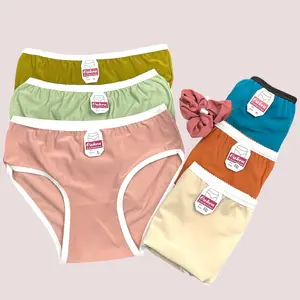 [COD] 12 PCS CD Wanita Dewasa Bahan Ekspor Karet Motif Campur Polos