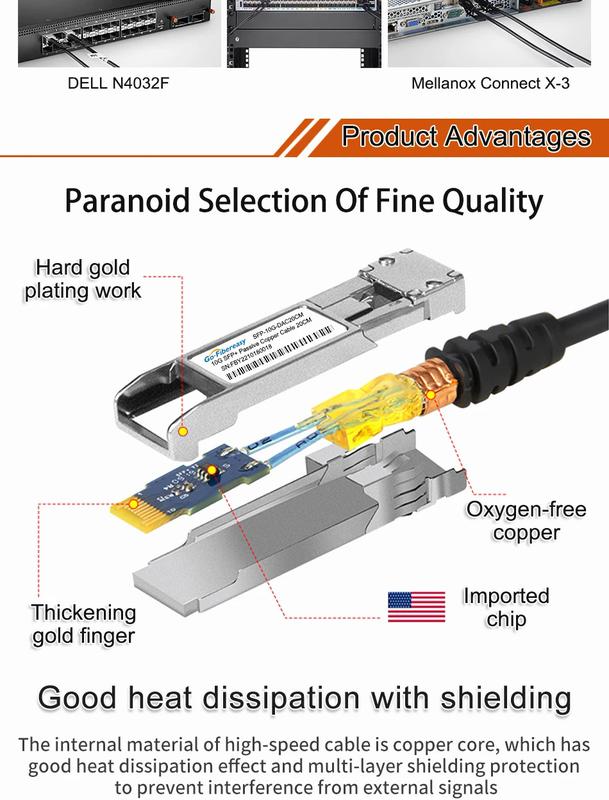 Product Introduction of 10G/1G SFP DAC Cable 20cm/1/2/3/5/7/10m Passive Direct Attach Copper Twinax SFP SFP DAC Cables For MikroTik TP-Link Netgear Switch 15