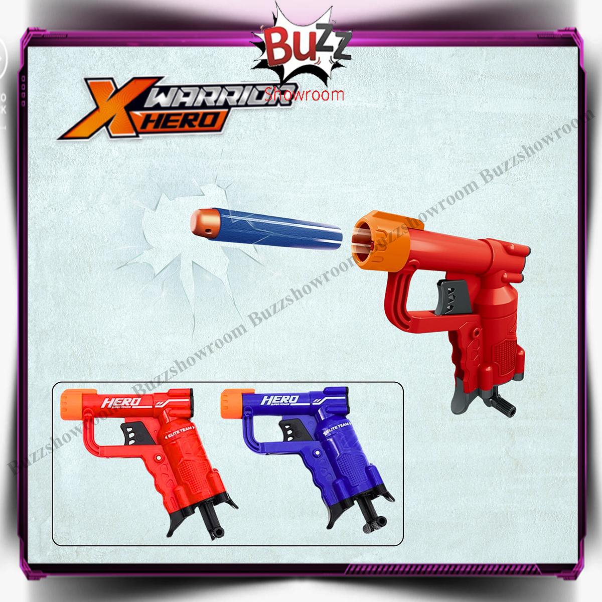 tembakan anak soft bullet x warrior hero mainan anak gun mini