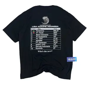 UB Cloth - Kaos Liga Korupsi Indonesia Bahan Tebal Cotton Combed 24s Distro Baju Ada Ukuran Oversize Katun