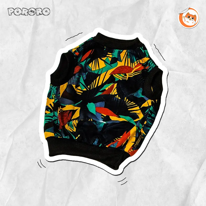 PORORO - Baju Kucing Pororo Motif Hawai Murah Kualitas Premium 5