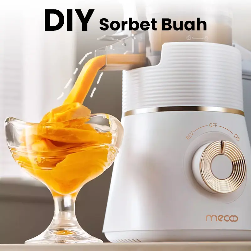 Mecoo Aesthetic Slow Juicer Extra Big Mouth Pengektrak Buah 8