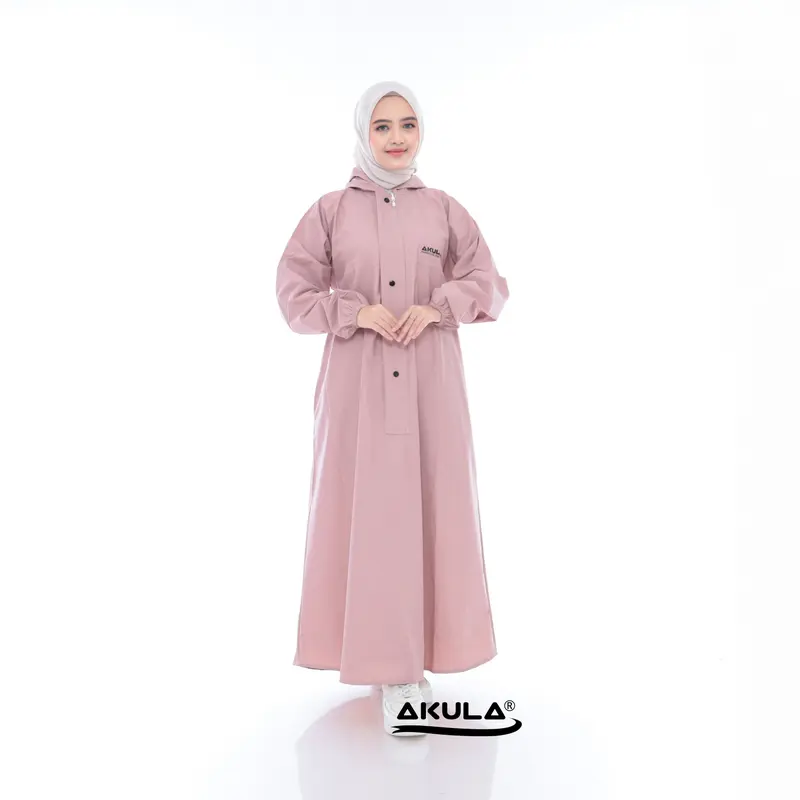 Akula Jas Hujan Gamis Wanita Dewasa Bahan Tebal Awet Anti Rembes 1