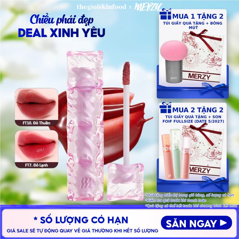 Son Tint Mịn Lì, Bền Màu, Fit Môi Tự Nhiên Merzy Water Fit Blur Tint 3.7g Cosmetic Mỹ Phẩm | Thegioiskinfood tgsf