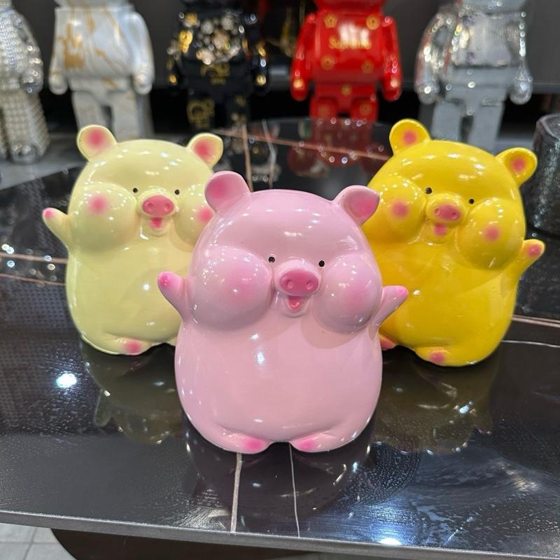 Chin decor Heo Đất - Lợn đất Má Bánh Bao size nhỏ siêu xinh - trang trí - làm quà - ống heo tiết kiệm