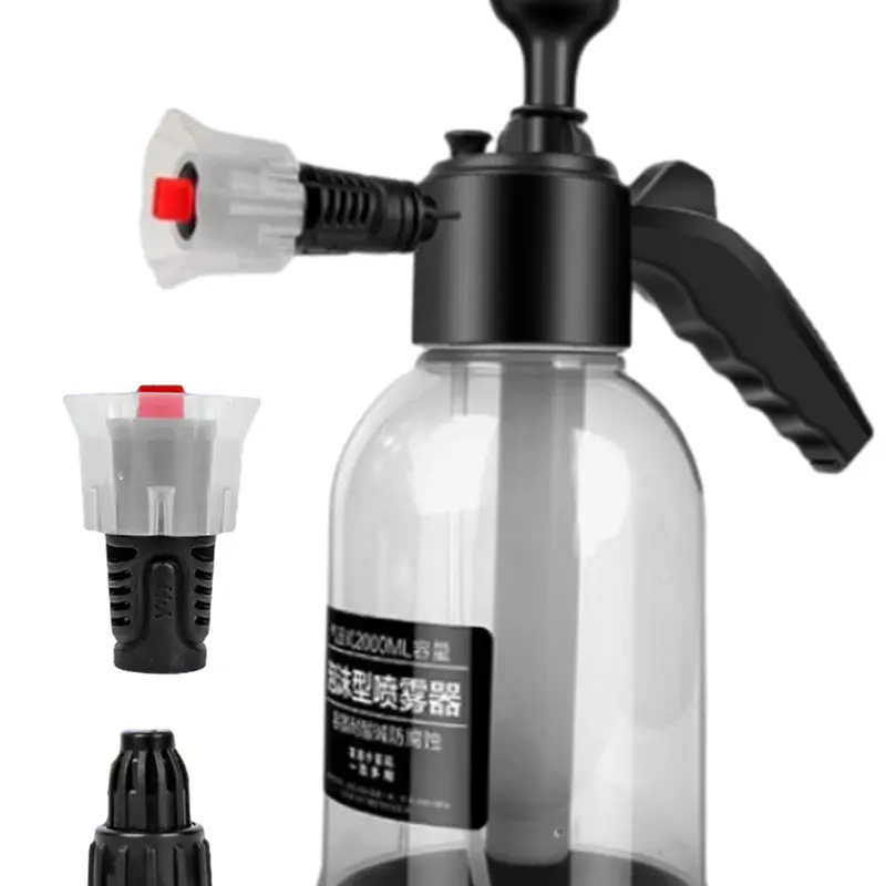 Bình Xịt Bọt Áp Lực Tay Cho Xe Hơi, Dung Tích 2000ml, Chắc Chắn Và Dễ Phối Đồ Tiết Kiệm Sức Lao Động, Đi Kèm Với 2 Vòi Phun, Thích Hợp Để Làm Sạch Xà Phòng, 12,5x33cm, Cho Vệ Sinh Xe Hơi 7