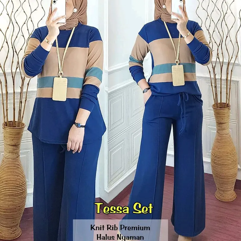 SETELAN BLOUSE DAN CELANA PANJANG WANITA / OUTFIT WANITA BY MARSELLA 1