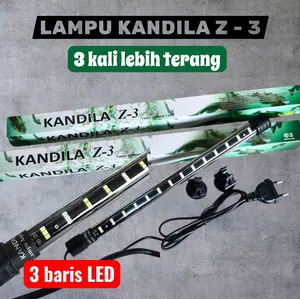 LAMPU CELUP AQUARIUM KANDILA Z - 3 BARIS LED 3 KALI LEBIH TERANG 20-60 CM DENGAN DAYA 3-10 WATT UNTUK UKURAN AKUARIUM BERBEDA