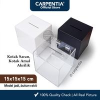 Gambar Carpentia | Kotak Saran Akrilik Minimalis - Kotak Amal Tips - 15x15x15 cm - Tipe C - Bening dari Carpentia Indonesia Kota Tangerang Selatan 1 Tokopedia