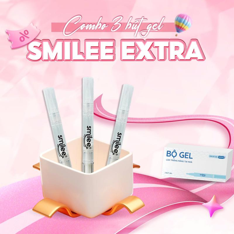 Hộp 3 bút gel hỗ trợ làm trắng răng dành cho Smilee Extra White [LINK KHUYẾN MẠI]