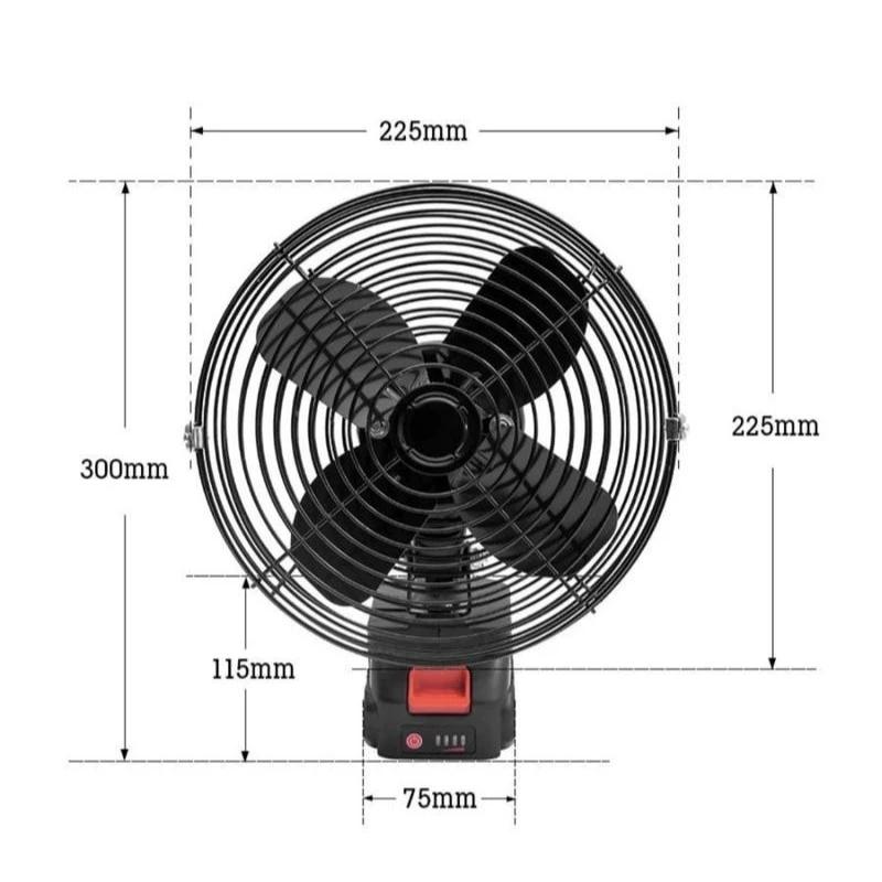 Quạt Tích Điện Gia Đình Lồng Sắt Cánh Sắt Pin 10 Cell Dùng Liên Tục 8H - 12H, Quạt Makita Để Bàn 2 Cấp Độ Gió Siêu Mát 6