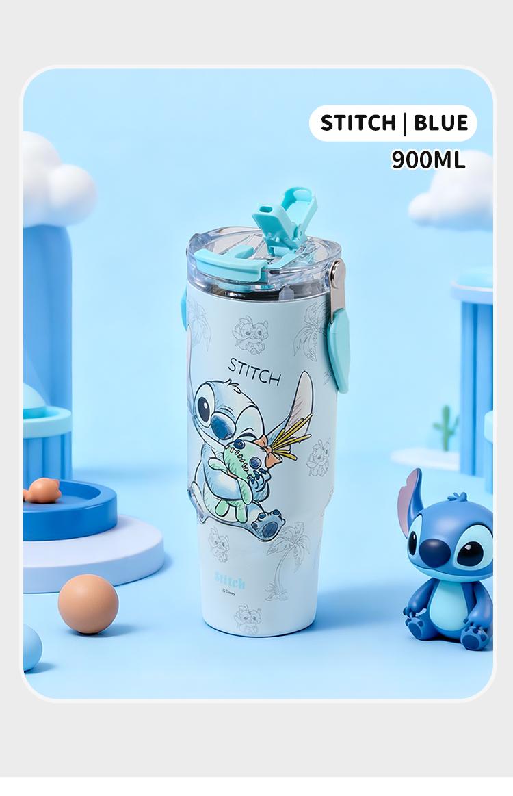 【SPECIAL EDITION】 DISNEY Tumbler STITCH 900ml Stainless Steel 304 - 3in1 Phone Stand Handle Sedotan Botol Minum Karakter Termos Portable BKL50802