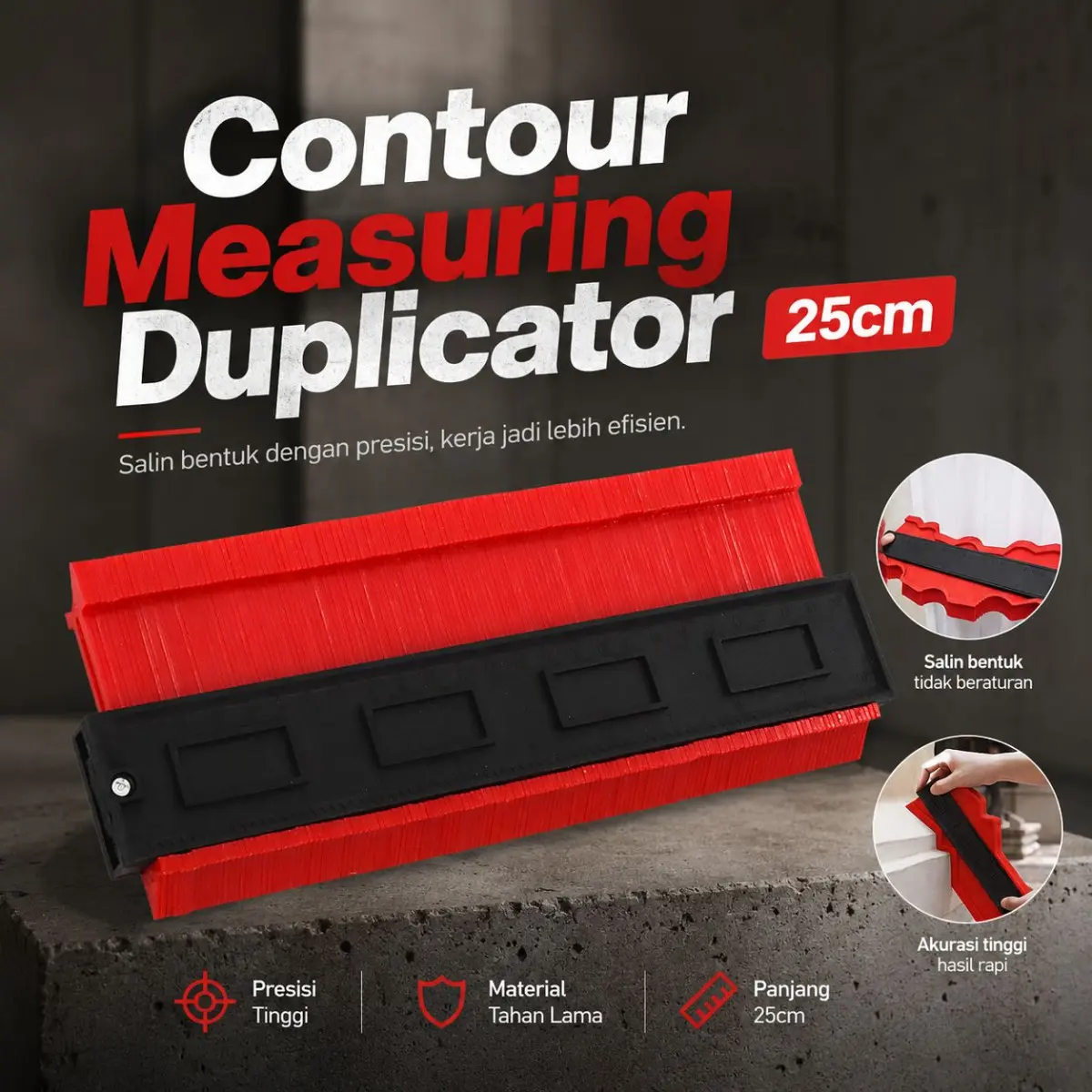 Contour Measuring Device Profile Copy Gauge Duplicator 25cm - M137