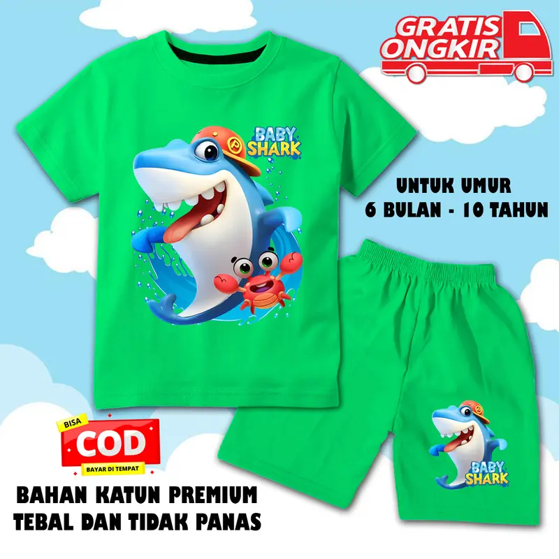 hasuto-setelan anak laki laki / setelan anak perempuan / baju anak karakter usia 6 bulan-10 tahun 76 3