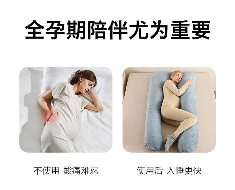 Product Introduction of Pregnancy pillow, lumbar support side sleeping pillow, washable pillow, cross-border bestseller, polyester-cotton fabric, breastfeeding pillow 2