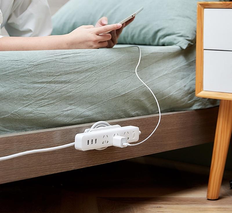 Product Introduction of Self Adhesive Power Strip Holder Fixator Socket Mount Extension Socket Fixer Cable Management Wire Organizer Wall Mount Cable Plug Socket 8