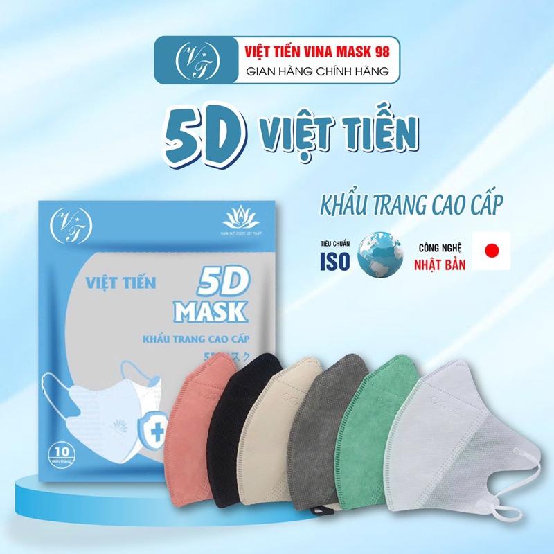 COMBO 600 chiếc 5D tặng 20chiếc 5d và COMBO 400 chiếc khẩu trang 5D VIỆT TIẾN * nhẹ nhàng thoáng khí *ngăn ngừa khỏi bụi *ngăn vi khuẩn - bảo vệ sức khỏe cho mọi người đóng 20 chiếc 1 túi