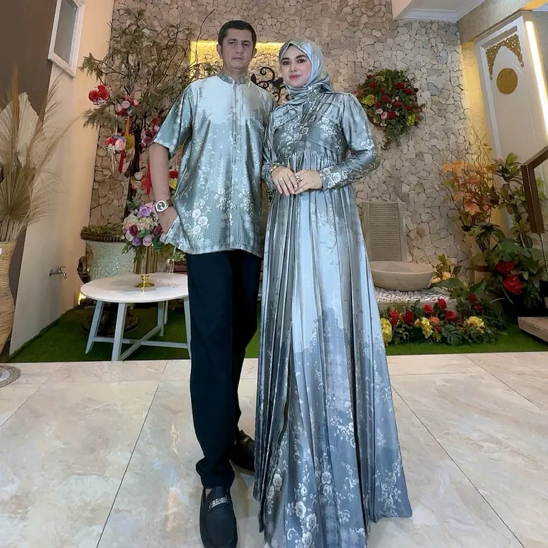 (SET COUPLE) Nazwa Abaya Hareem Dress & Koko Lebaran 1