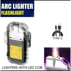 Senter Korek Api Elektrik LED Mini Flashlight Lighter