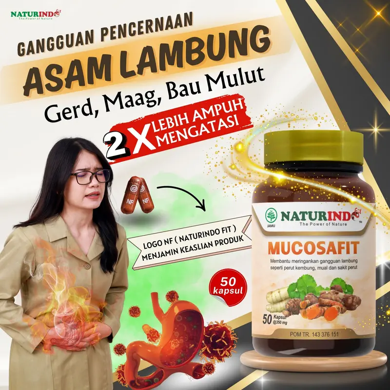Herbal Asam Lambung Gerd Maag Gangguan Pencernaan Isi 50 Kapsul BPOM - Obat Herbal Alami 0