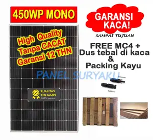 Solar Panel Surya 450wp Mono Solar Cell 450wp Mono HQ FREE Packing Kayu