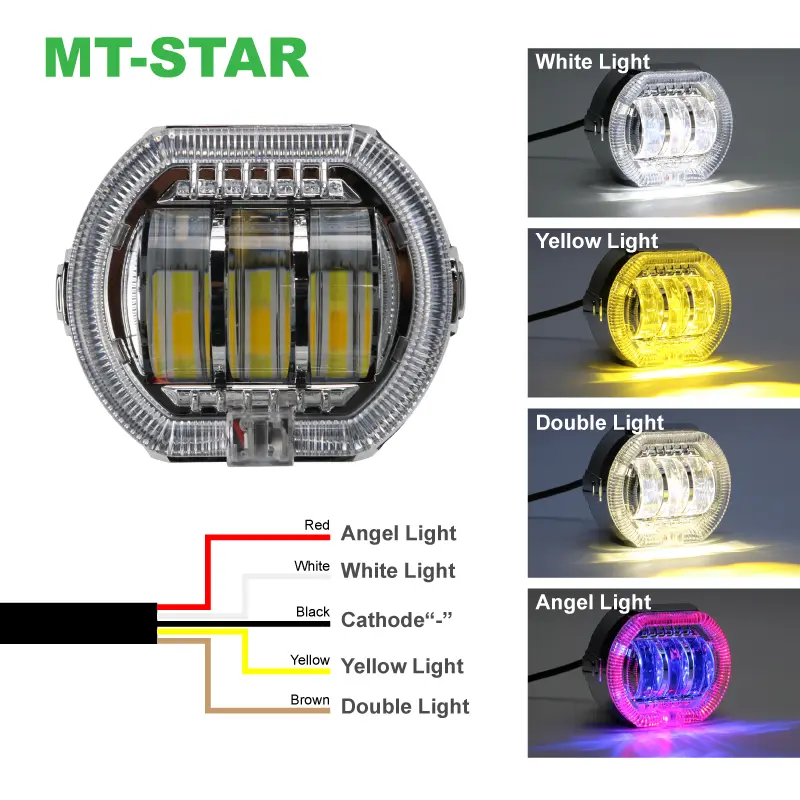 NEW MT-STAR MU05 Projie Biled Daymaker 3  Lensa  plus shroud dan devil jauh dekat d2 d3 Lampu untuk Car dan Motorcycle dengan kabel yang aman 5