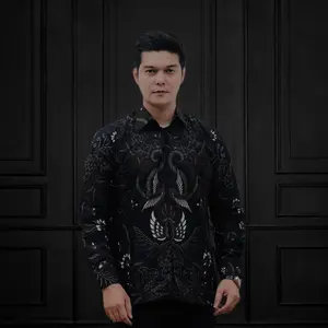 Kemeja Batik Furing Motif Sawong Galing Pria Lengan Panjang Casual Modis