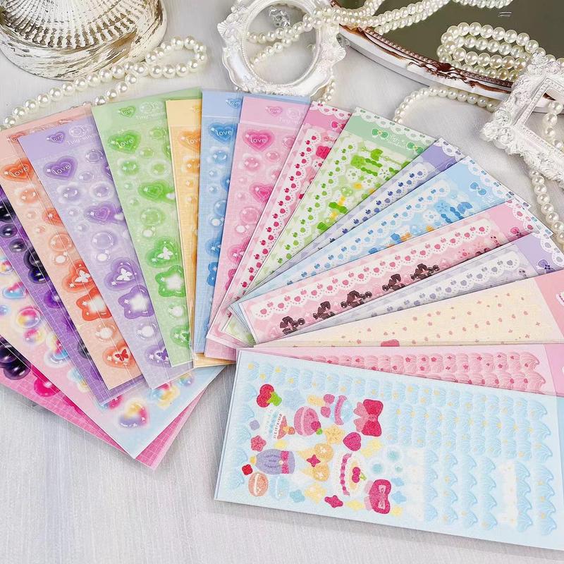 Stiker Lucu Korea Photocard Toploader Decor Sticker Aesthetic Journal Planner Decor 0