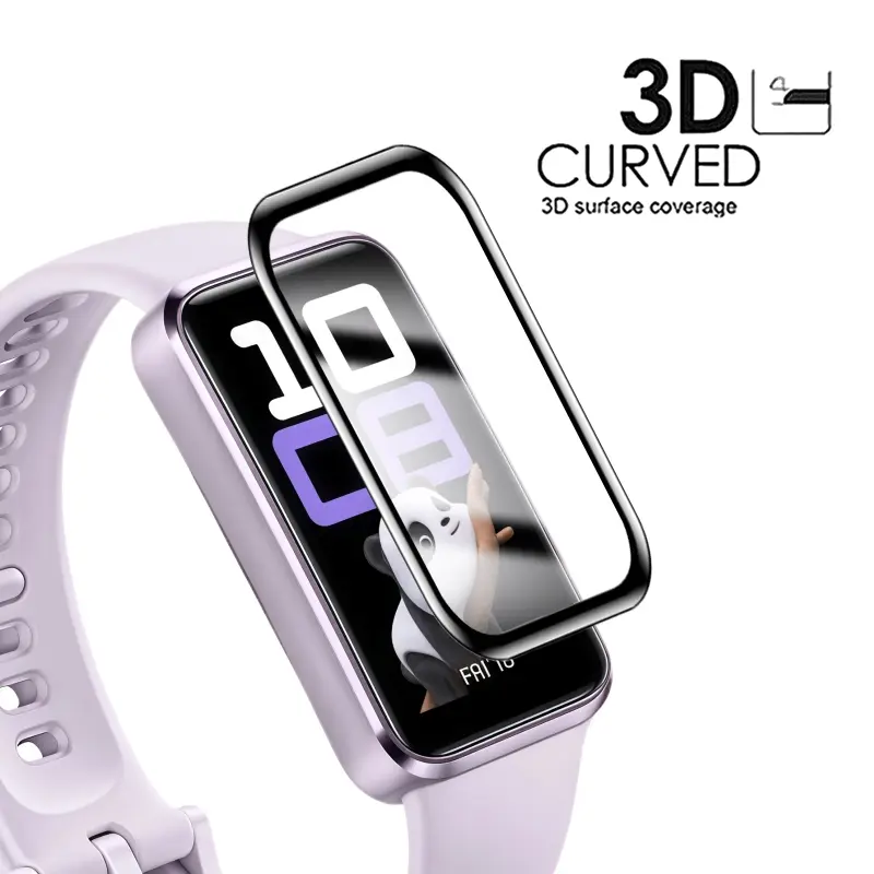 Pelindung Layar Lengkung 3D Untuk Huawei Band 10 9 8 Smartwatch untuk Huawei Band 10 Band 9 Film Pelindung