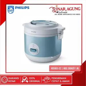 PHILIPS HD3003/32 / HD3003 /32 RICE COOKER 1.8 LITER - GARANSI RESMI