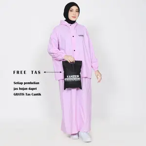 KANZEIN JAS HUJAN SETELAN JAKET ROK WANITA CEWE LENTUR AWET ANTI AIR