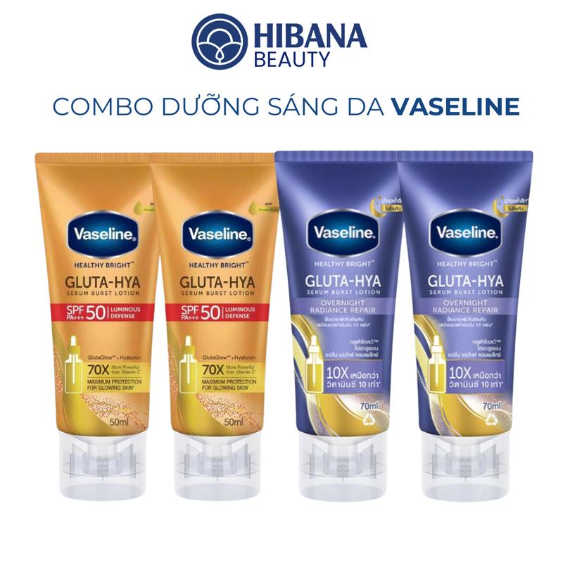 [AFF] Sữa Dưỡng Thể VASELINE Cấp Ẩm Bảo Vệ & Dưỡng Da Sáng Mịn 70ML X 4 TUÝP
