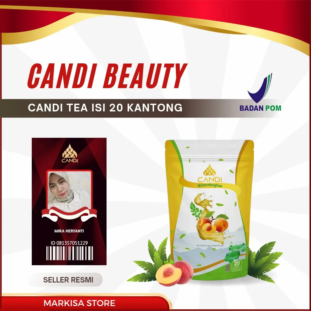 CANDI BEAUTY rasa persik 20 kantong