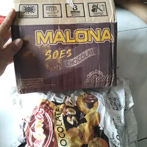 COD Halal Soes Coklat Cokelat/strawberry / mix rasa/halal Kue Sus Kering Isi soes coklat lumer 1 kg （Cemilan keluarga, cocok untuk dewasa dan anak-anak） Chocolate Food Makanan Snack Manis soes cokelat 1 kue soes coklat Toples Biskuit
