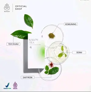 Minuman Kalon Tea Greentea Premium Saffron Teh Hijau Berkualitas Tinggi Isi 20 PCS/Kotak Best Seller Air Greentea