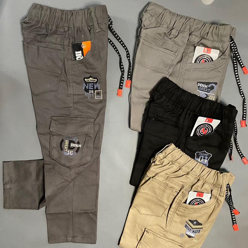 Celana Kargo Anak Cowok usia 4-15 Tahun / Celana Chinos Panjang Anak / Celana Anak Murah / Celana Chinos Cargo Anak Laki- Laki / Celana Jeans Anak Laki / Celana Jeans Panjang Anak Tali Pinggang /  Celana Panjang Anak Cowok Fashion Bordir Terbaru Abu-Abu 1