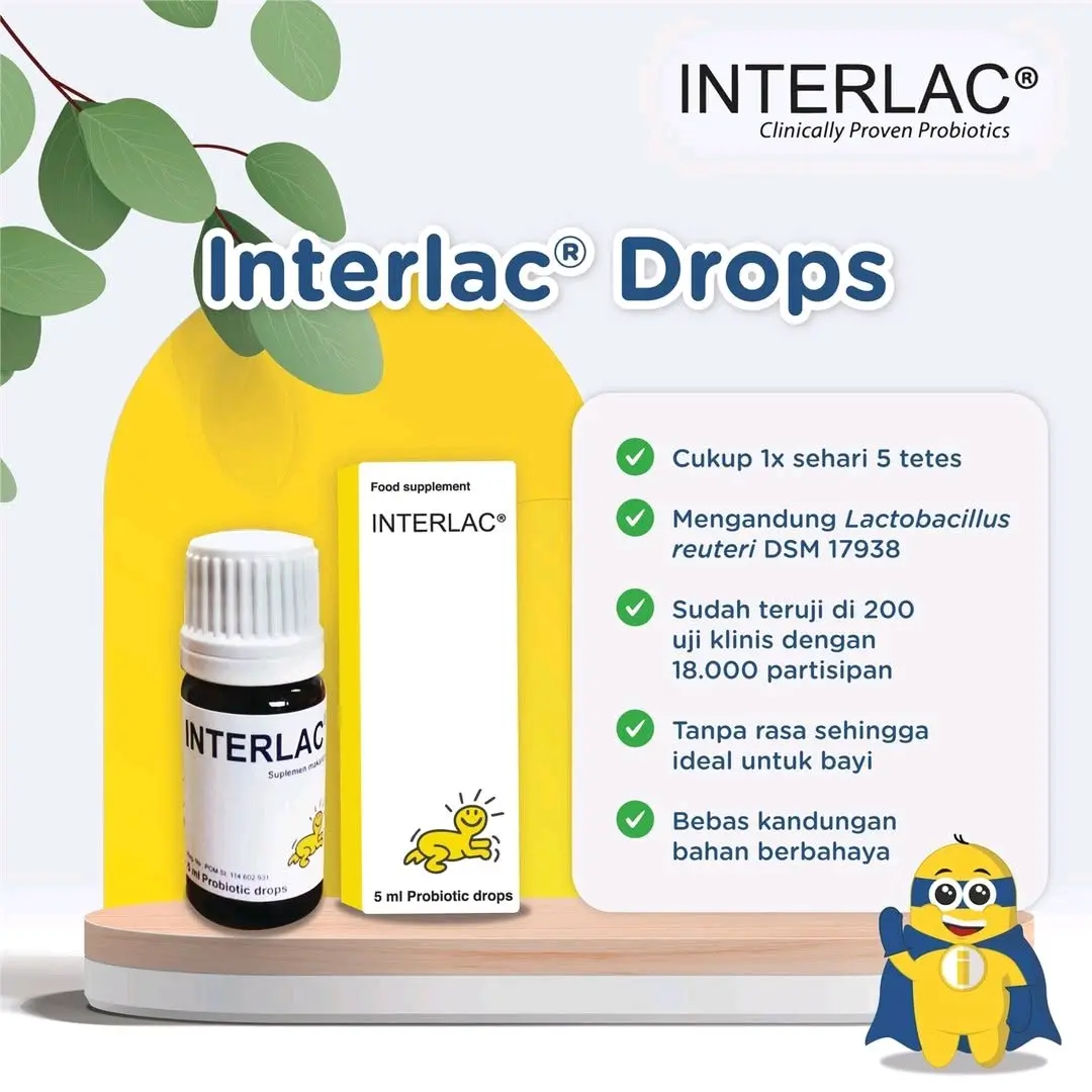 Interlac Oil  Drops Probiotik Bayi Untuk Pelancar Pencernaan