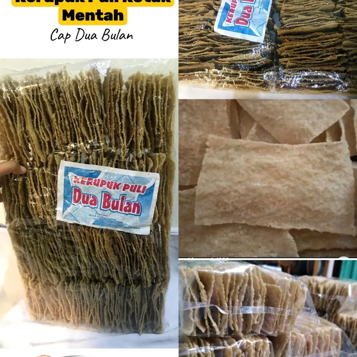 [1 Kg] Kerupuk Puli/Gendar Kotak Mentah