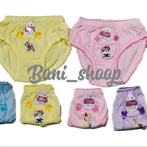 12pcs/6pcs CD ANAK CEWEK BAHAN KATUN CELANA DALAM ANAK PEREMPUAN ALUS LEMBUN ADEM Anak Shirt
