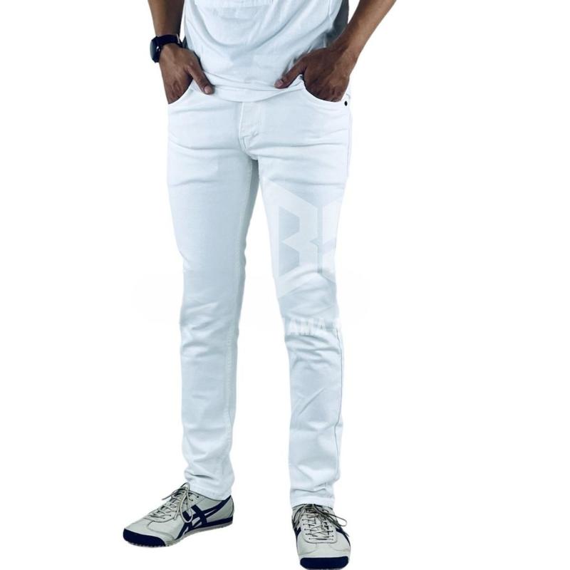Product Introduction of CELANA PANJANG JEANS DENIM PUTIH SLIM FIT STRETCH SLIM FIT SKINNY Nyaman Santai Pria Muda Biru Hitam Celana Panjang 3