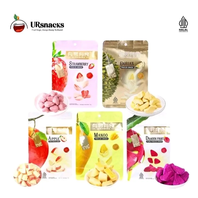 ursnack bundle 2 ( buah naga + apel) Strawberry  Food Cemilan Keripik Chips Makanan Bayi Camilan Asam