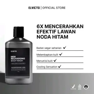 Elvicto Body Wash Men Recharging Body Wash with Cooling Sensation yang menyegarkan dan membersihkan